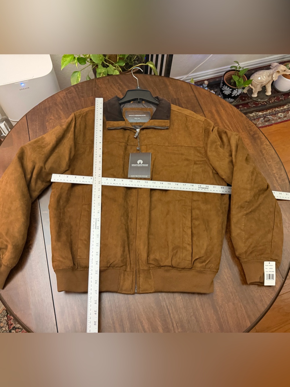 Weatherproof Brown Suede Bomber Jacket